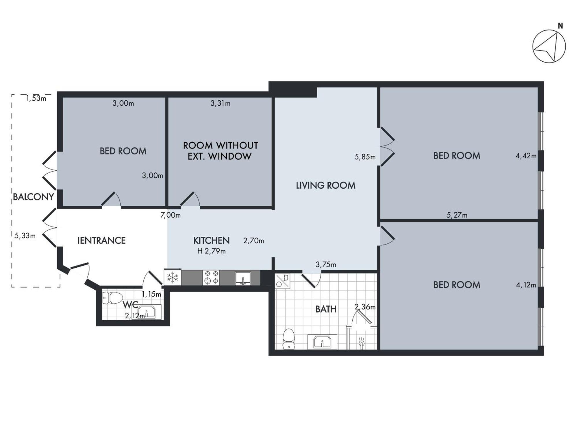 Lejlighed Sanders Leaves - Charming Three-bedroom In Downtown København
